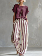 Miss | Co-ord set Dames Zomer Katoenblend - Top & Broek - Miss Madera MIS-XTCDEM