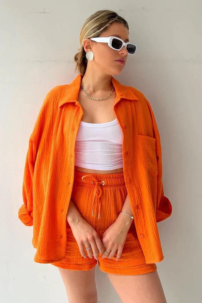 Miss | Co-ord Set Dames Zomer Luchtig - Zachte structuurstof - Miss Madera MIS-S25FYA