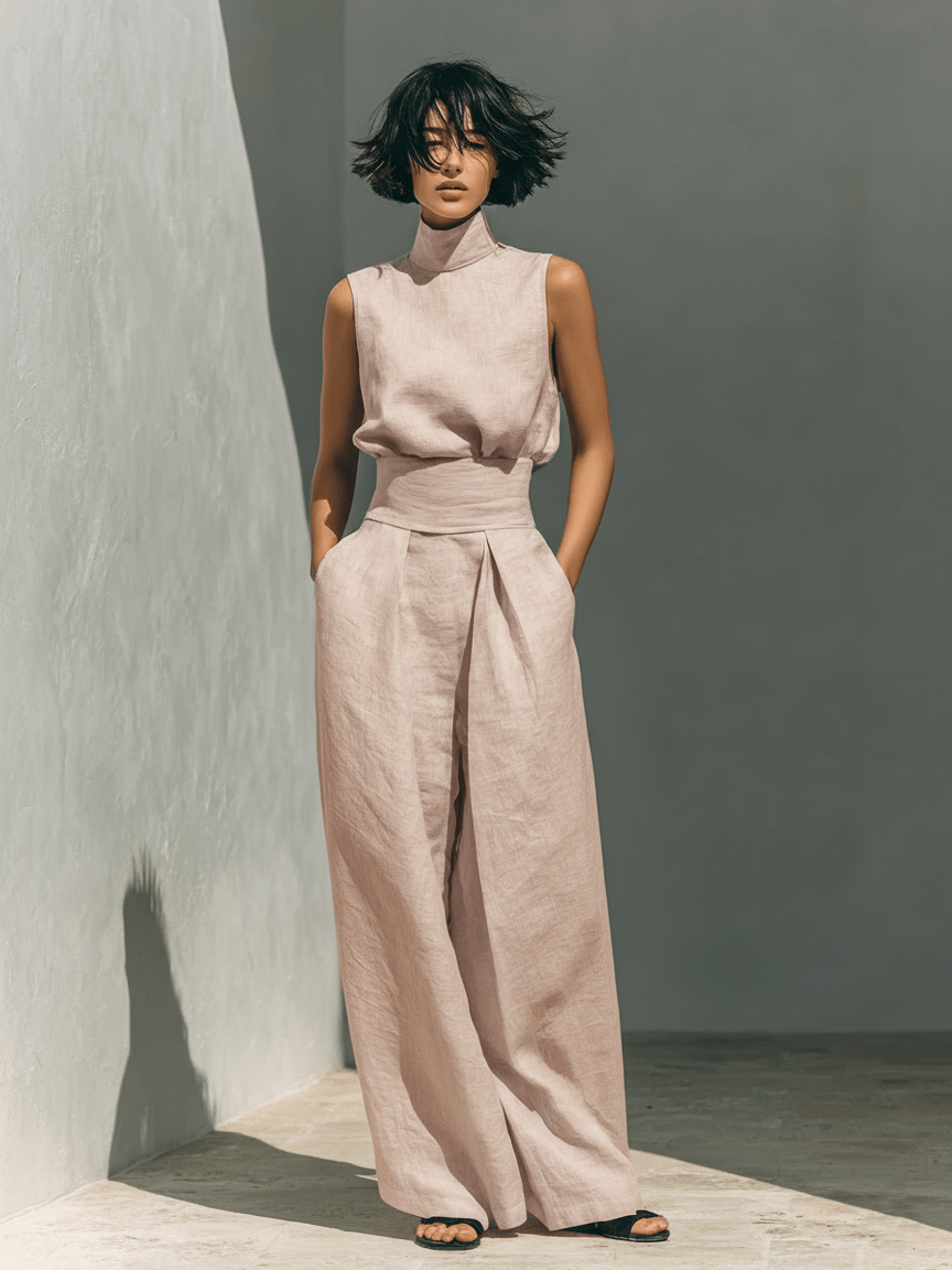 Miss | Co-ord set Dames Zomer Mouwen - Linnen - Miss Madera MIS-5P1R9E