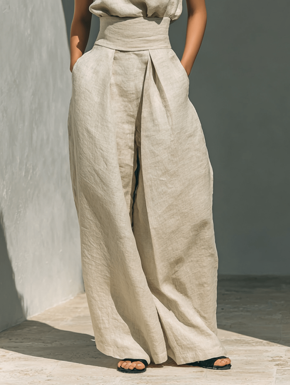 Miss | Co-ord set Dames Zomer Mouwen - Linnen - Miss Madera MIS-5P1R9E