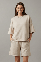 Miss | Co-ord Set Dames Zomer Relaxed - Geweven stof - Miss Madera MIS-VO14X5