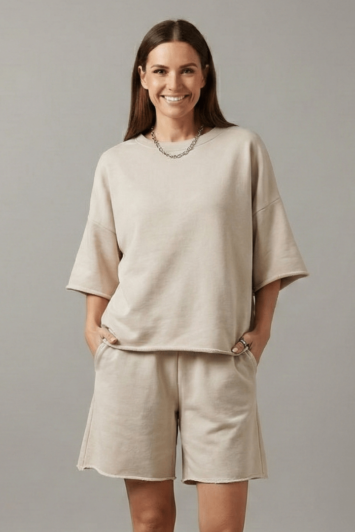 Miss | Co-ord Set Dames Zomer Relaxed - Geweven stof - Miss Madera MIS-VO14X5