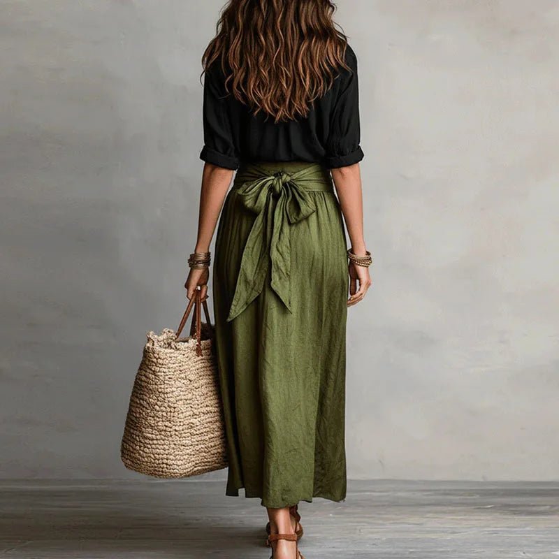 Miss | Co-ord set Dames Zomer Relaxed Midi - Linnen - Miss Madera MIS-VX2DO4