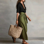 Miss | Co-ord set Dames Zomer Relaxed Midi - Linnen - Miss Madera MIS-VX2DO4