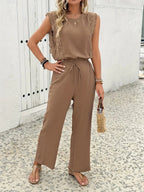 Miss | Co-ord Set Dames Zomer Relaxed - Structuurstof - Miss Madera MIS-KA69KE