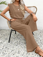 Miss | Co-ord Set Dames Zomer Relaxed - Structuurstof - Miss Madera MIS-KA69KE