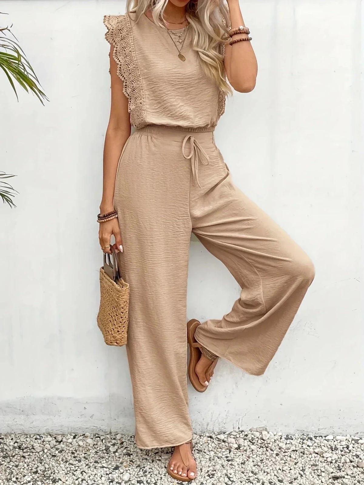 Miss | Co-ord Set Dames Zomer Relaxed - Structuurstof - Miss Madera MIS-KA69KE
