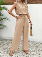 Miss | Co-ord Set Dames Zomer Relaxed - Structuurstof - Miss Madera MIS-KA69KE