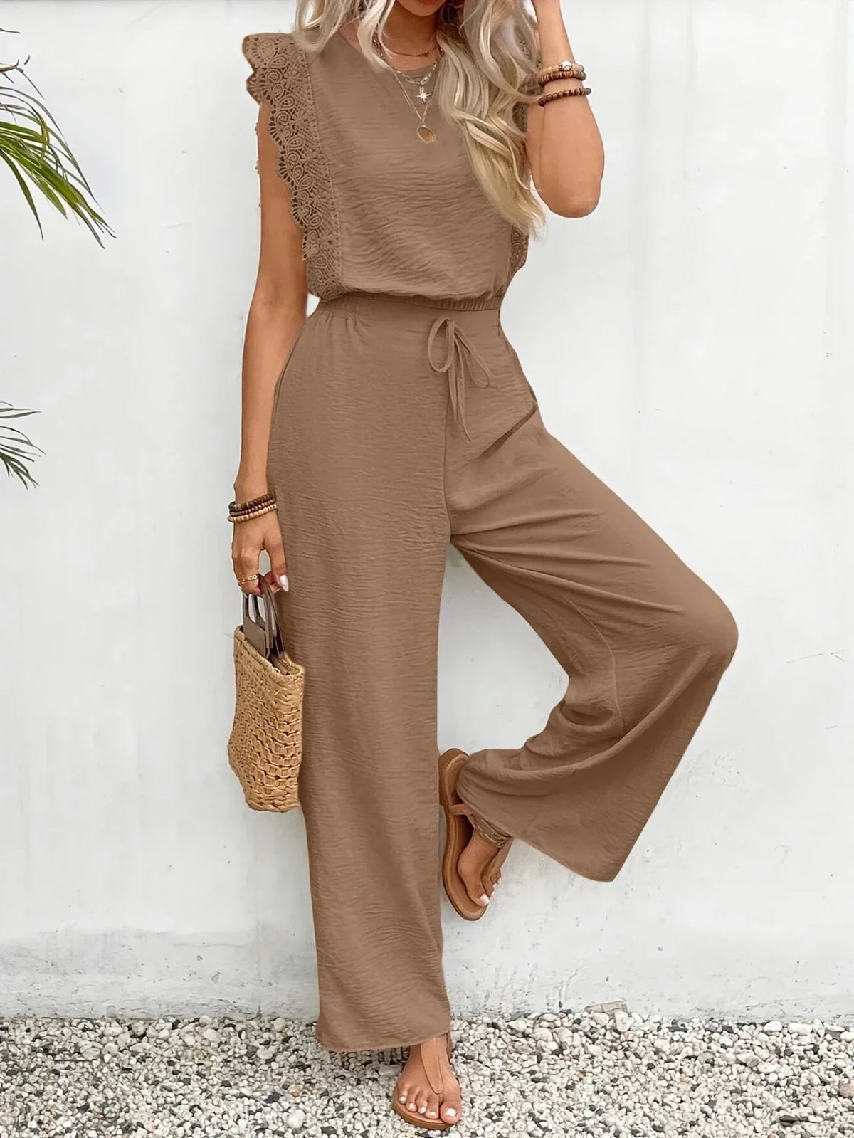 Miss | Co-ord Set Dames Zomer Relaxed - Structuurstof - Miss Madera MIS-KA69KE