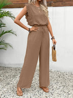 Miss | Co-ord Set Dames Zomer Relaxed - Structuurstof - Miss Madera MIS-KA69KE