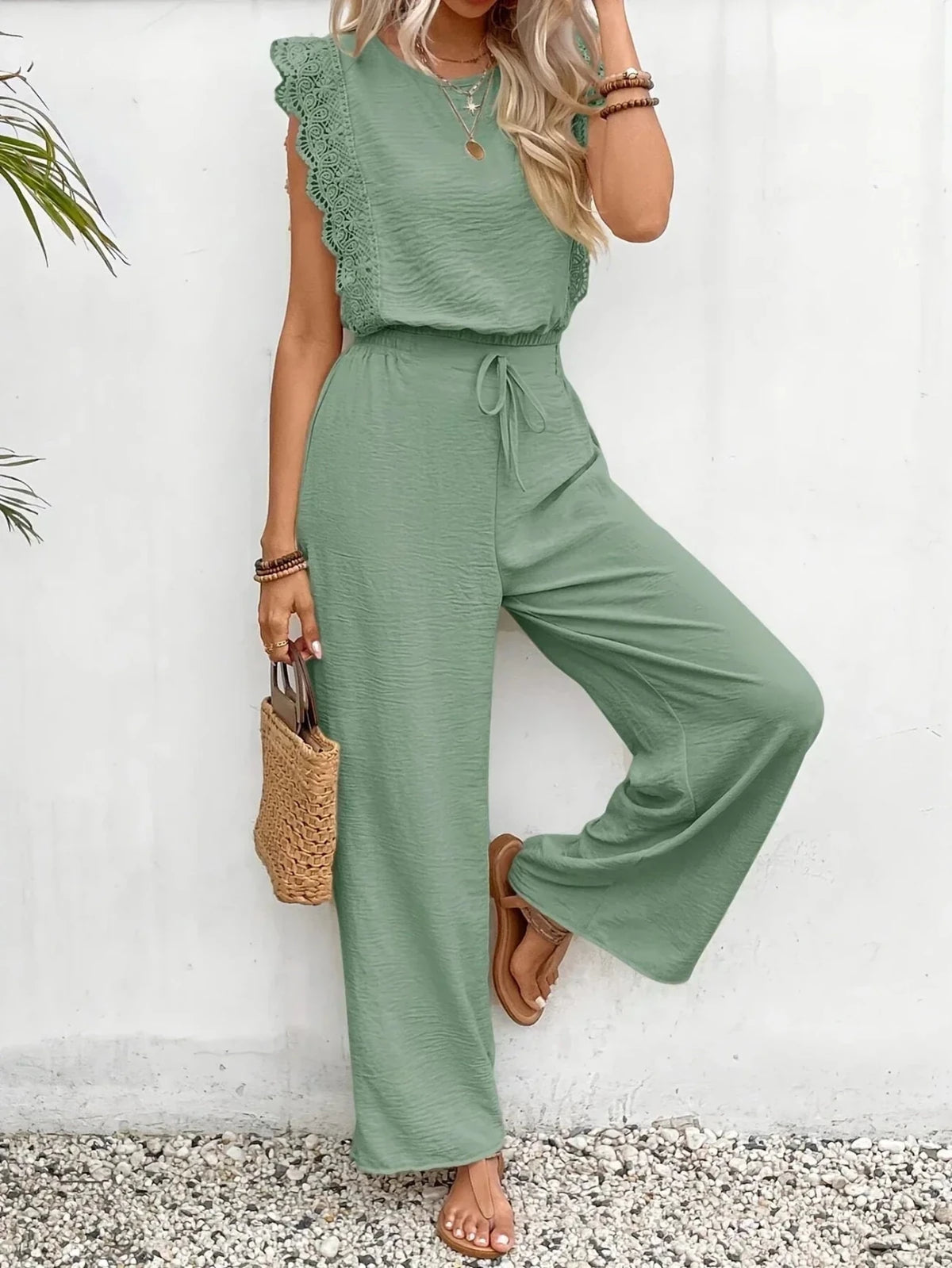 Miss | Co-ord Set Dames Zomer Relaxed - Structuurstof - Miss Madera MIS-KA69KE