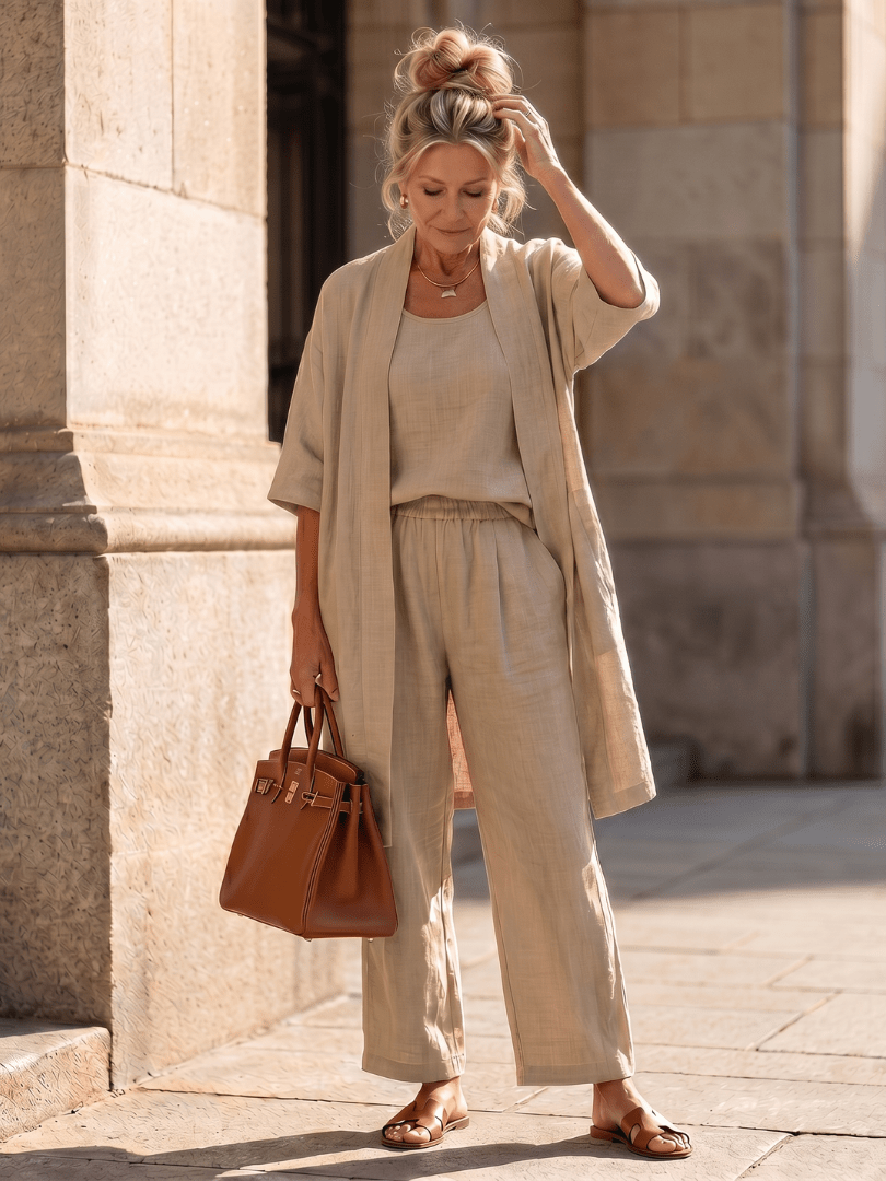 Miss | Co-ord set Dames Zomer Wijd Driedelig - Viscose - Miss Madera MIS-6Y27EN
