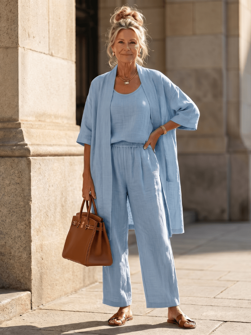 Miss | Co-ord set Dames Zomer Wijd Driedelig - Viscose - Miss Madera MIS-MRSI53