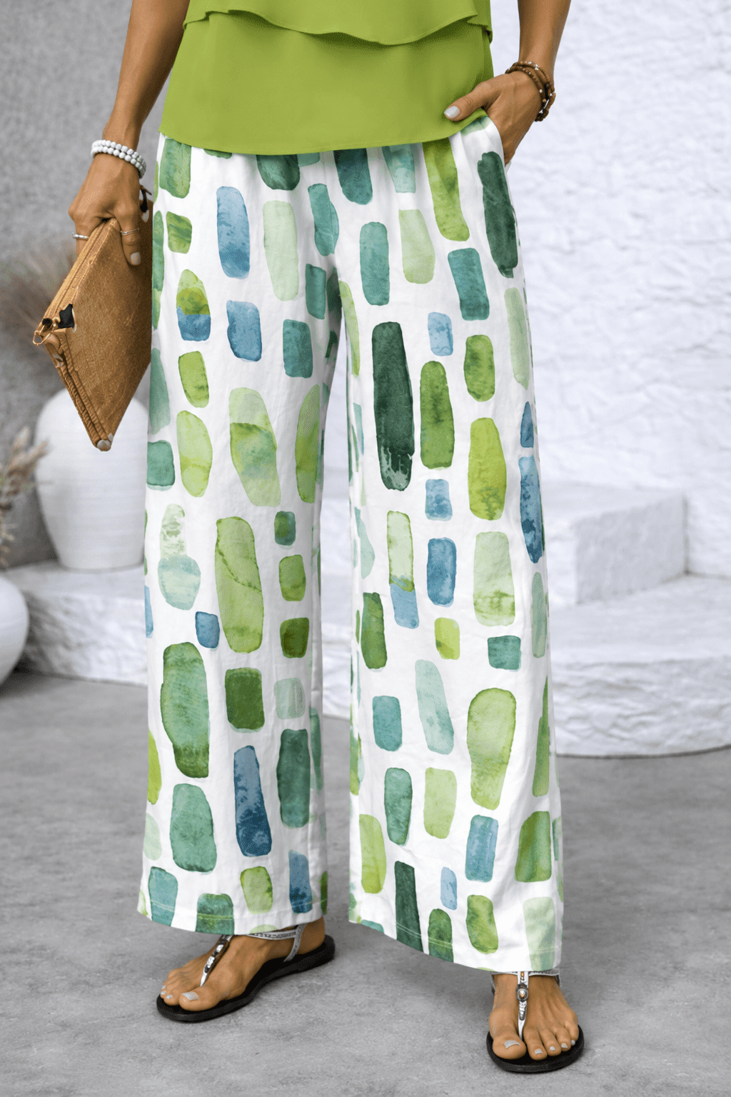 Miss | Co-ord Set Dames Zomer Wijd Mouwloos - Viscose - Miss Madera MIS-C0QDUL