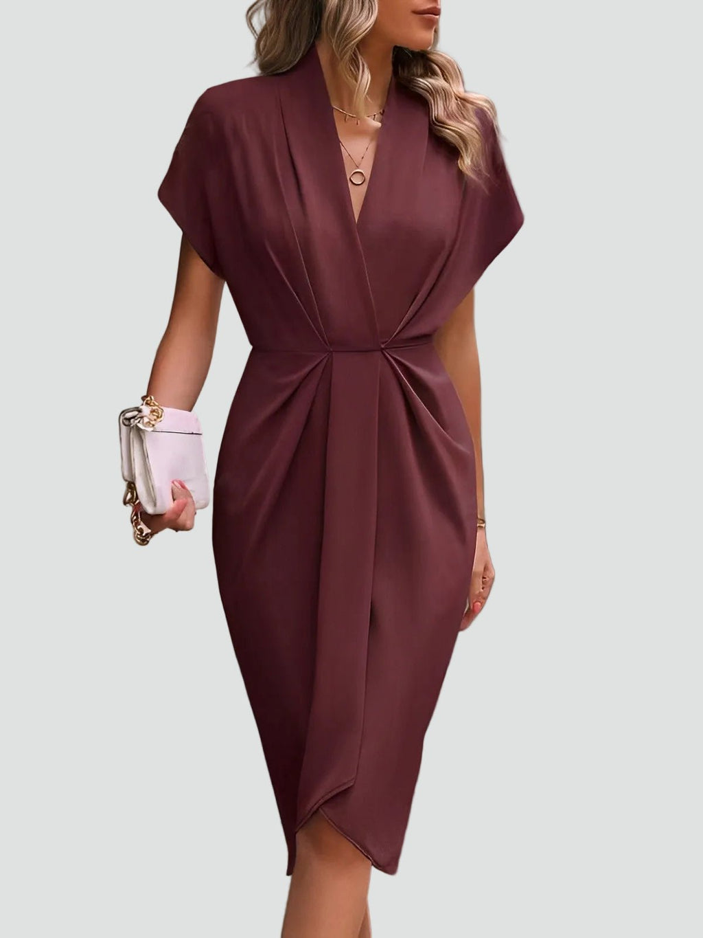 Miss | Cocktailjurk Dames Midi Elegant - Chiffon - Miss Madera