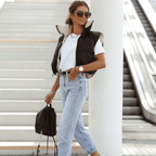 Miss | Cropped Bodywarmer Dames Omkeerbaar - Gewatteerd polyester - Miss Madera MIS-Z2CUCF