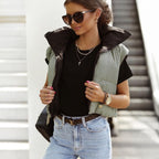 Miss | Cropped Bodywarmer Dames Omkeerbaar - Gewatteerd polyester - Miss Madera MIS-Z2CUCF