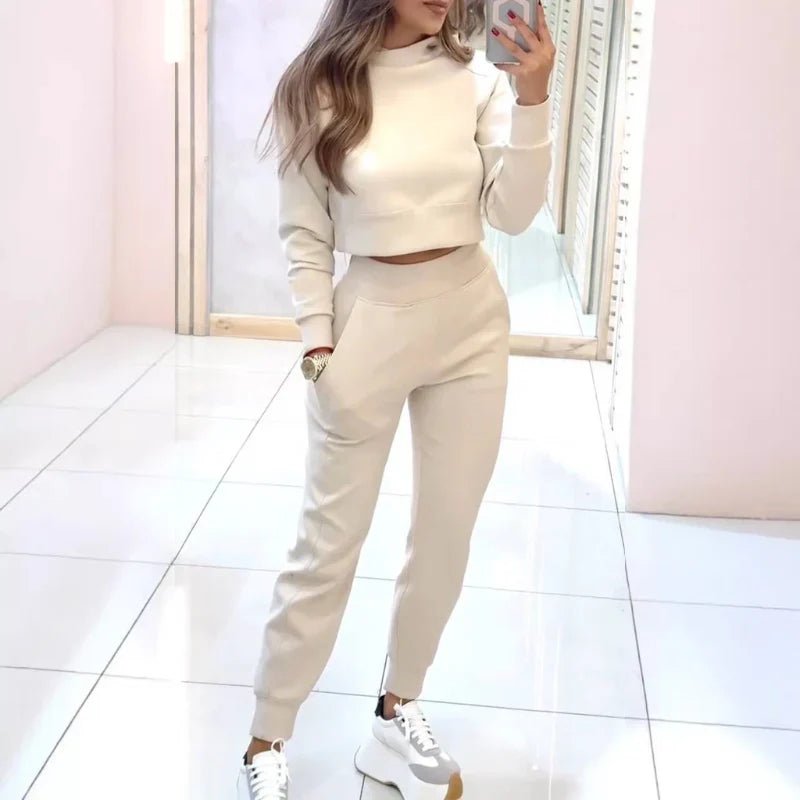Miss | Cropped Co-ord Set Dames - Sweaterstof - Miss Madera MIS-3PASNQ