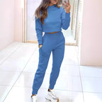 Miss | Cropped Co-ord Set Dames - Sweaterstof - Miss Madera MIS-WMCQ4A
