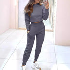 Miss | Cropped Co-ord Set Dames - Sweaterstof - Miss Madera MIS-DTNVIV