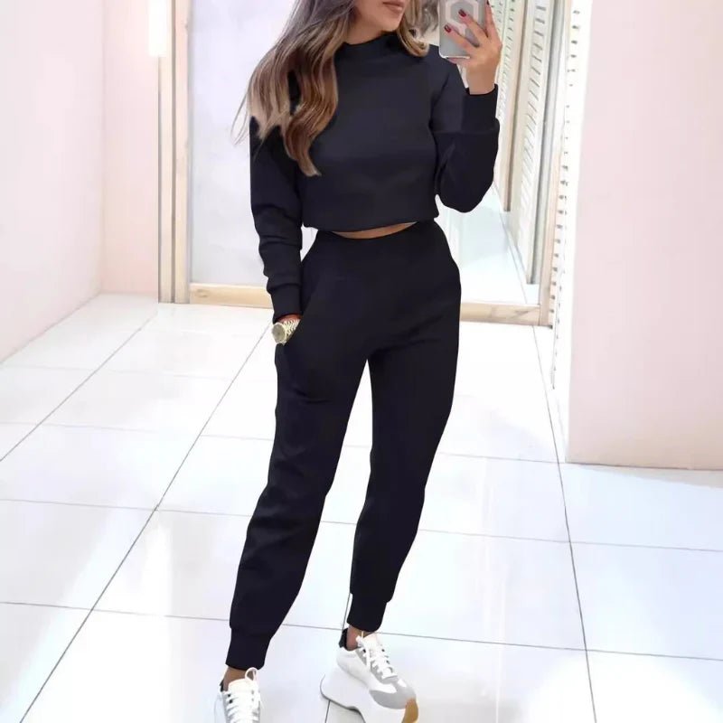 Miss | Cropped Co-ord Set Dames - Sweaterstof - Miss Madera MIS-AL83EQ
