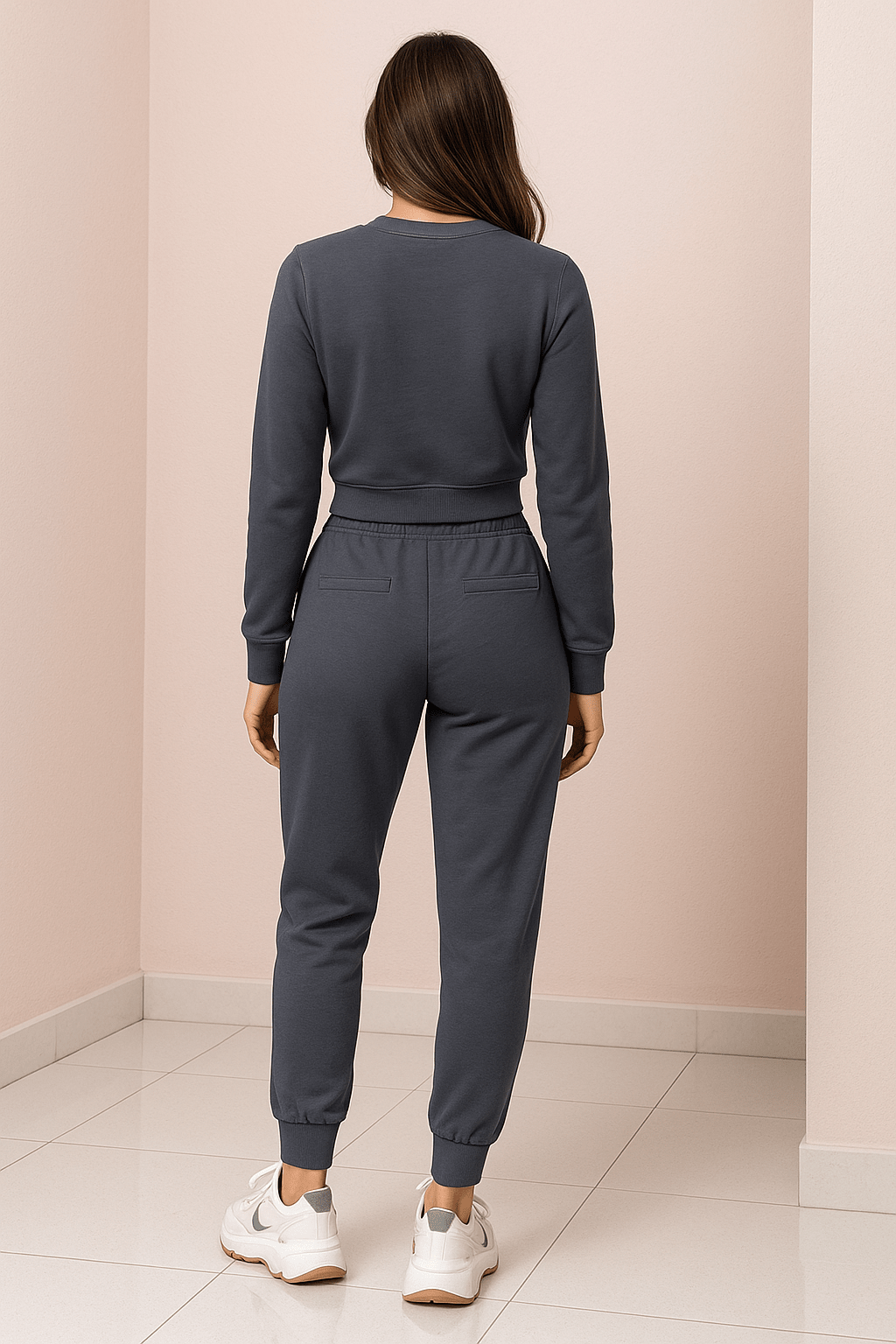 Miss | Cropped Co-ord Set Dames - Sweaterstof - Miss Madera MIS-DTNVIV