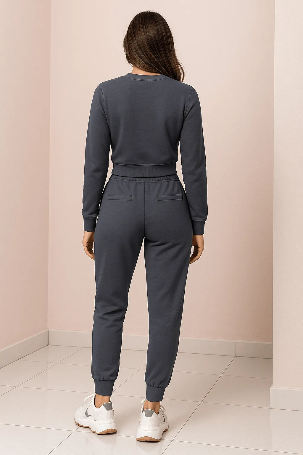 Miss | Cropped Co-ord Set Dames - Sweaterstof - Miss Madera MIS-DTNVIV
