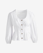 Miss | Dames Top Casual Elegant - Katoenmix - Miss Madera
