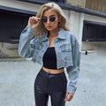 Miss | Denim jacket Dames Kort Cropped - Casual - Miss Madera MIS-WV68WH