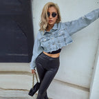 Miss | Denim jacket Dames Kort Cropped - Casual - Miss Madera MIS-WV68WH