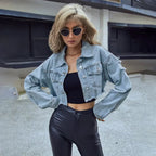 Miss | Denim jacket Dames Kort Cropped - Casual - Miss Madera MIS-WV68WH