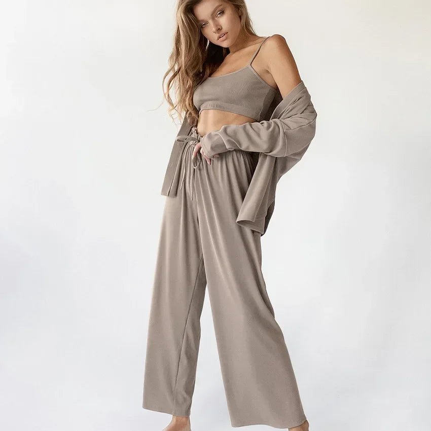 Miss | Driedelige Set Dames Lounge – Co-ord Set Katoen - Miss Madera MIS-33EAE7