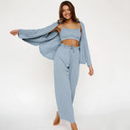 Miss | Driedelige Set Dames Lounge – Co-ord Set Katoen - Miss Madera MIS-EC4C94