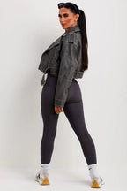 Miss | Faux Leather Jas Dames Casual Relaxed - Kunstleer - Miss Madera