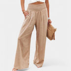 Miss | Flared Broek Dames High waist Comfort - Linnen - Miss Madera
