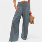 Miss | Flared Broek Dames High waist Comfort - Linnen - Miss Madera