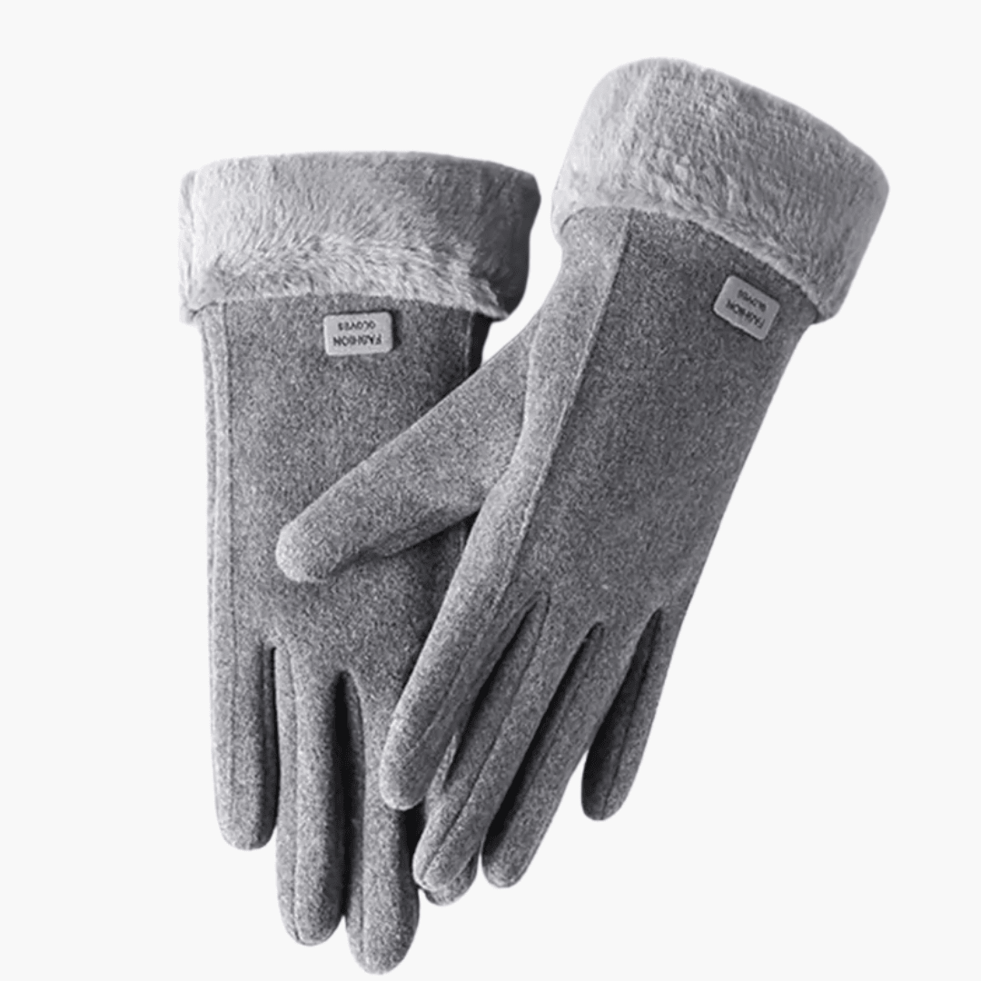 Miss | Handschoenen Dames Gevoerd met Omgeslagen Manchetten - Polyester - Miss Madera MIS-EOM1A2