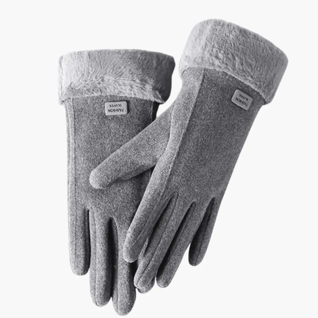 Miss | Handschoenen Dames Gevoerd met Omgeslagen Manchetten - Polyester - Miss Madera MIS-EOM1A2