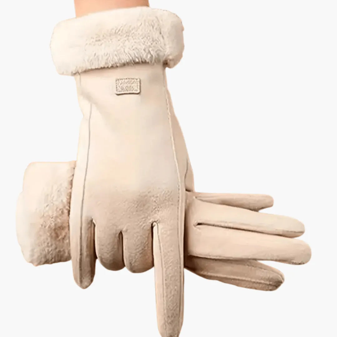 Miss | Handschoenen Dames Gevoerd met Omgeslagen Manchetten - Polyester - Miss Madera MIS-EOM1A2