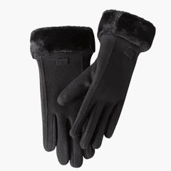 Handschoenen Dames Gevoerd met Omgeslagen Manchetten - Polyester