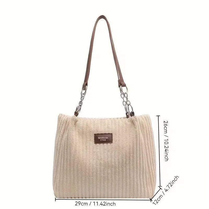 Miss | Handtas Dames Herfst/Winter Streetwear - Corduroy - Miss Madera MIS-M4HDSR