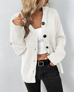 Miss | Hoodie Dames Gebreid Capuchon Knoopsluiting Regular Fit - Miss Madera MIS-H5UOBS