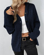 Miss | Hoodie Dames Gebreid Capuchon Knoopsluiting Regular Fit - Miss Madera MIS-9FVZ60