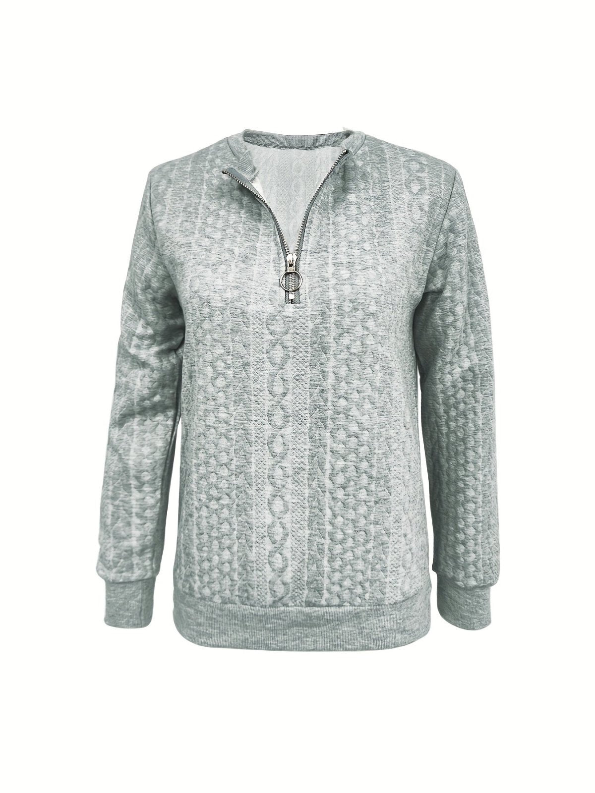 Miss | Hoodie Dames Half-Zip Getextureerd Herfst - Miss Madera MIS-FXXI6M