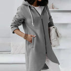 Miss | Hoodie Dames Lang Ritssluiting Oversized Herfst - Miss Madera MIS-KGV2H1