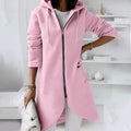 Miss | Hoodie Dames Lang Ritssluiting Oversized Herfst - Miss Madera MIS-ETD267