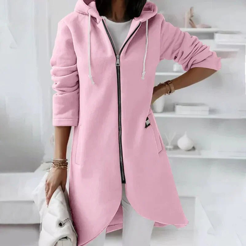Miss | Hoodie Dames Lang Ritssluiting Oversized Herfst - Miss Madera MIS-ETD267