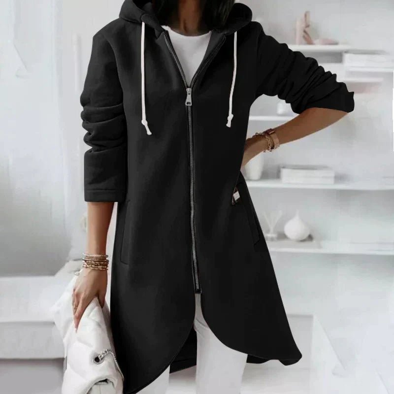 Miss | Hoodie Dames Lang Ritssluiting Oversized Herfst - Miss Madera MIS-Z6TIYE
