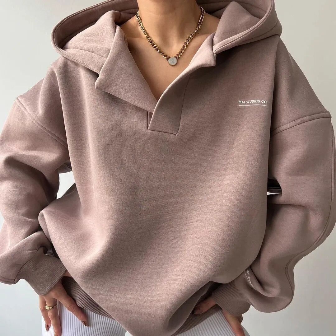 Miss | Hoodie Dames Oversized Casual Capuchon - Sweatstof - Miss Madera MIS-P372J4