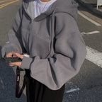 Miss | Hoodie Dames Oversized Drop Shoulder Rits - Miss Madera MIS-U7BDBX